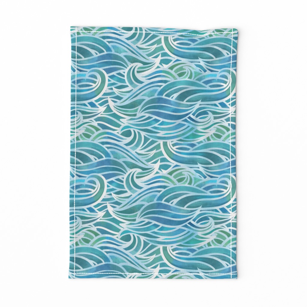 Abstract watercolor waves