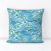 Abstract watercolor waves