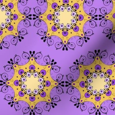 Paisley Circles 2 Yellow Purple 2