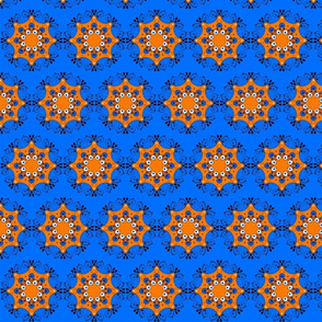 Paisley Circles 2 Blue Orange 3