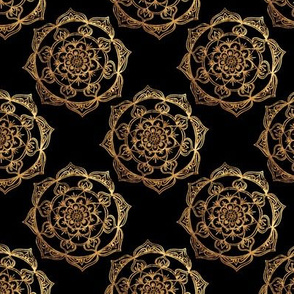 Gold Mandalas on Black