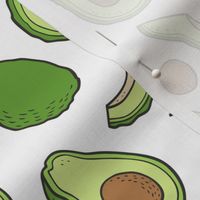 Avocado  Fabric on White