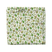 Avocado  Fabric on White