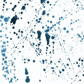 Blue Ink Splatter