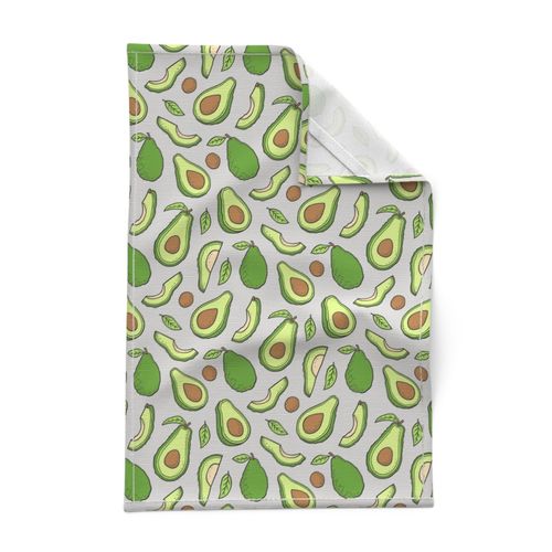 Avocado  Fabric on Grey