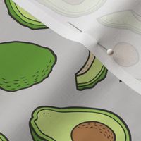 Avocado  Fabric on Grey