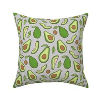 Avocado  Fabric on Grey