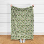 Avocado  Fabric on Grey