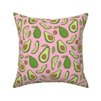 Avocado  Fabric on Pink