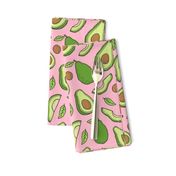 Avocado  Fabric on Pink