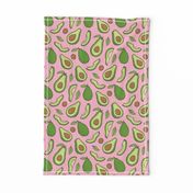 Avocado  Fabric on Pink