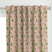 Avocado  Fabric on Pink