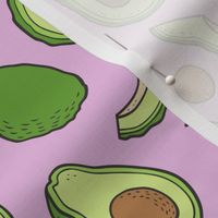 Avocado  Fabric on Purple