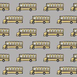 school bus on grey