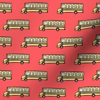 school bus on red