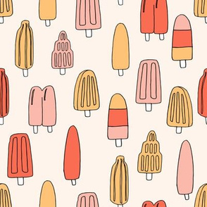 popsicle fabric // ice cream summer popsicles fabric food tropical summer design by andrea lauren - oranges