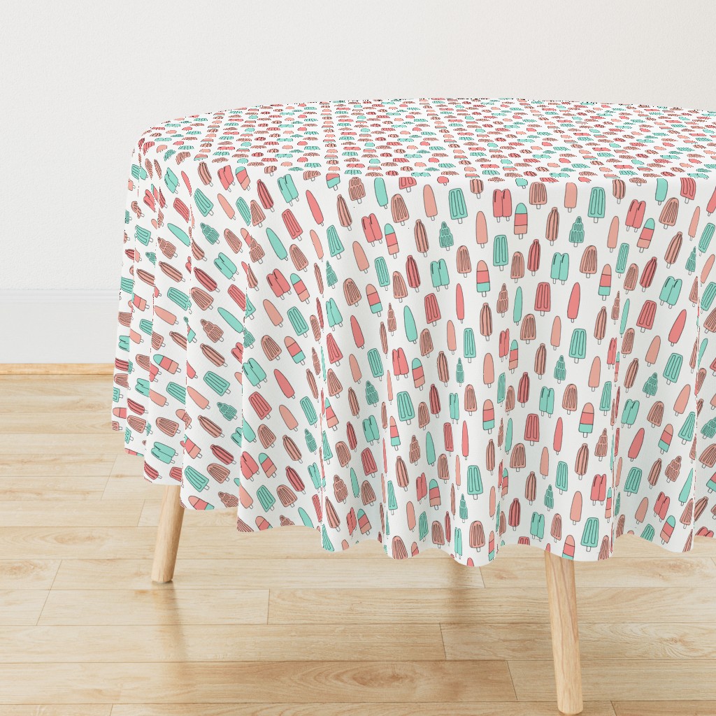 popsicle fabric // ice cream summer popsicles fabric food tropical summer design by andrea lauren - coral and mint