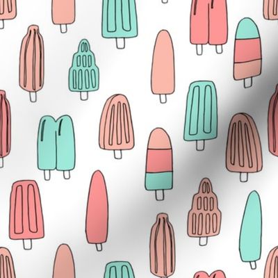 popsicle fabric // ice cream summer popsicles fabric food tropical summer design by andrea lauren - coral and mint