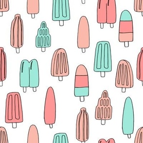 popsicle fabric // ice cream summer popsicles fabric food tropical summer design by andrea lauren - coral and mint