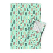 popsicle fabric // ice cream summer popsicles fabric food tropical summer design by andrea lauren - bright mint