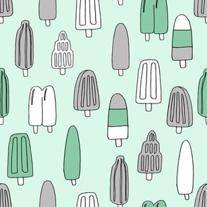 popsicle fabric // ice cream summer popsicles fabric food tropical summer design by andrea lauren - mint and grey