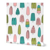 popsicle fabric // ice cream summer popsicles fabric food tropical summer design by andrea lauren - pink and turquoise