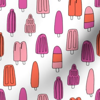 popsicle fabric // ice cream summer popsicles fabric food tropical summer design by andrea lauren - pink orange