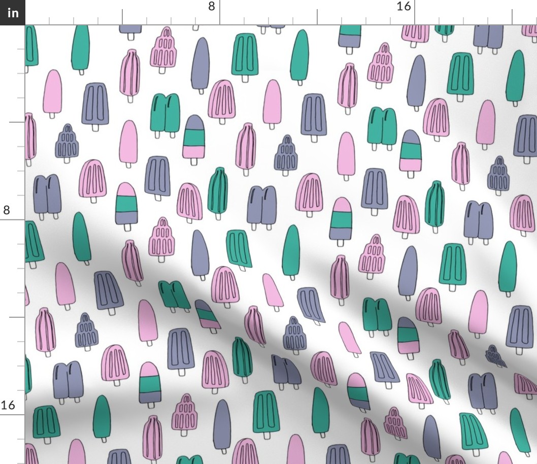 popsicle fabric // ice cream summer popsicles fabric food tropical summer design by andrea lauren - purple and green