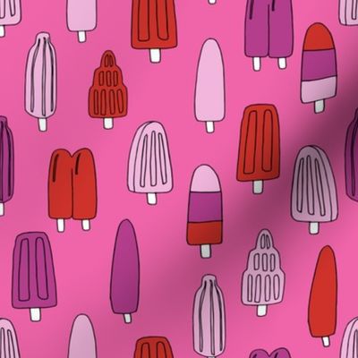 popsicle fabric // ice cream summer popsicles fabric food tropical summer design by andrea lauren - pink and red