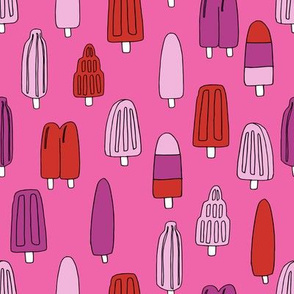 popsicle fabric // ice cream summer popsicles fabric food tropical summer design by andrea lauren - pink and red