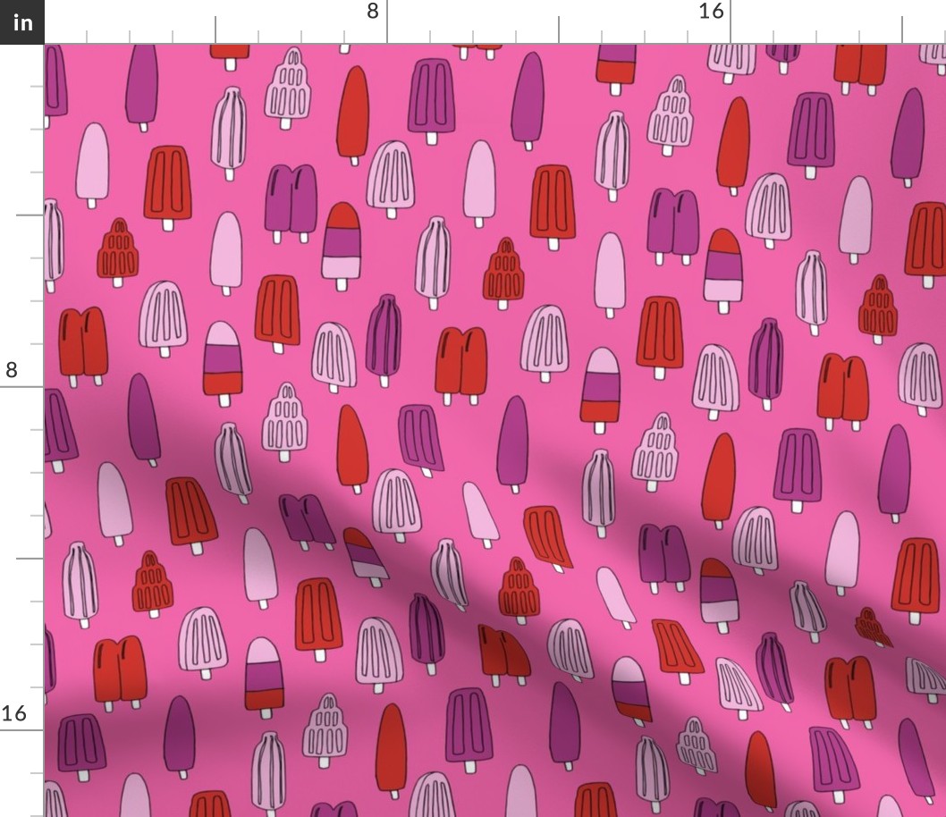 popsicle fabric // ice cream summer popsicles fabric food tropical summer design by andrea lauren - pink and red