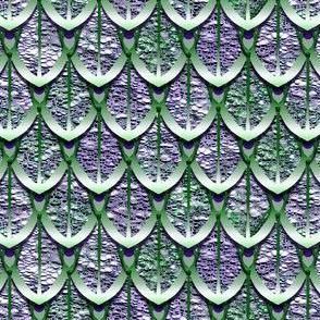 Dragon Scales, Green and Purple 