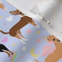 chihuahua dogs pastel unicorn fabric dogs and unicorns design - pastel