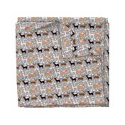 chihuahua dogs pastel unicorn fabric dogs and unicorns design - grey