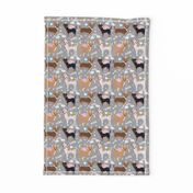 chihuahua dogs pastel unicorn fabric dogs and unicorns design - grey