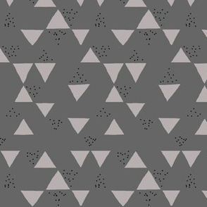 Grey Geometric Triangle Speckles