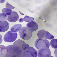 purple watercolor dots border