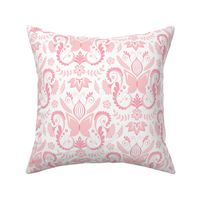 Butterfly Damask - Baby Soft Pink