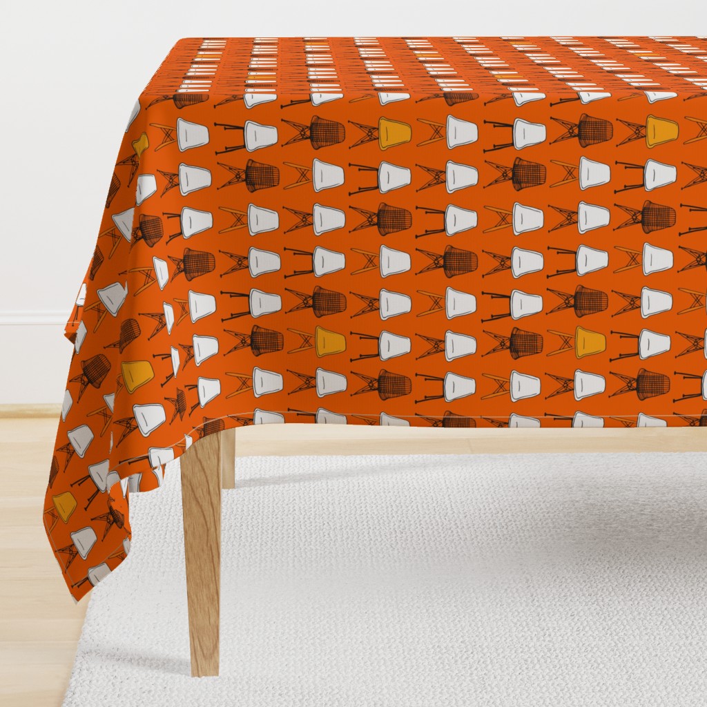   Chairs - Orange & Black