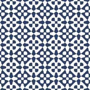 diamond checker in navy and white