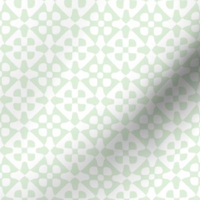 Diamond checker - pale green and white