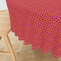 diamond checker - Indian purple and orange