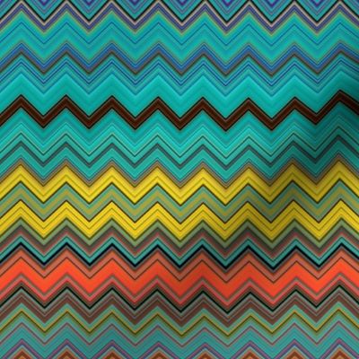 CHEVRON 1 LAMP PSYCHEDELIC FEVER EMERALD TEAL