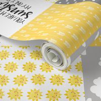 You Are My Sunshine//Yellow - Wholecloth Cheater Quilt - Rotated