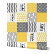 You Are My Sunshine//Yellow - Wholecloth Cheater Quilt - Rotated