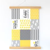 You Are My Sunshine//Yellow - Wholecloth Cheater Quilt - Rotated