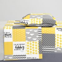 You Are My Sunshine//Yellow - Wholecloth Cheater Quilt - Rotated