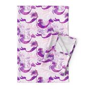 Mermaids & Seahorses in Sea Urchin Purple