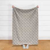 sheltie fabric shetland sheepdogs and coffee fabric design food and dogs fabric - grey