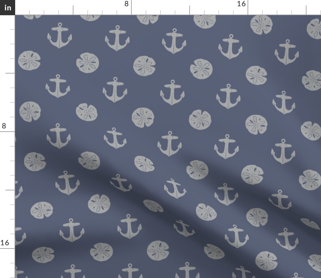 anchors_and_sandollars_gray_on_weathered_blue